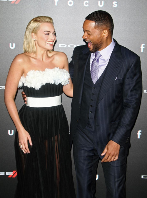 Margot Robbie and Will Smith