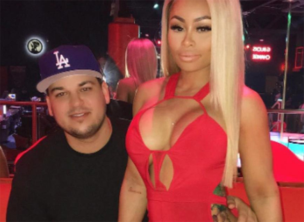 rob kardashian and blac chyna at the club